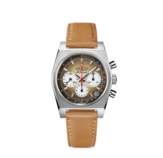 Zenith Chronomaster A385 Revival Cadran Brun Cuir - Les Champs d'Or Montre Zenith