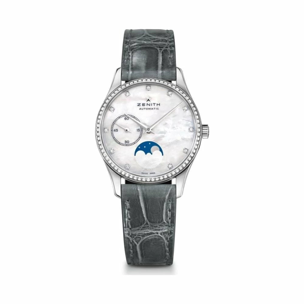 ZENITH Elite Ultra Thin Lady Moonphase 33mm Cadran Nacre Blanc - Les Champs d'Or Montre Zenith
