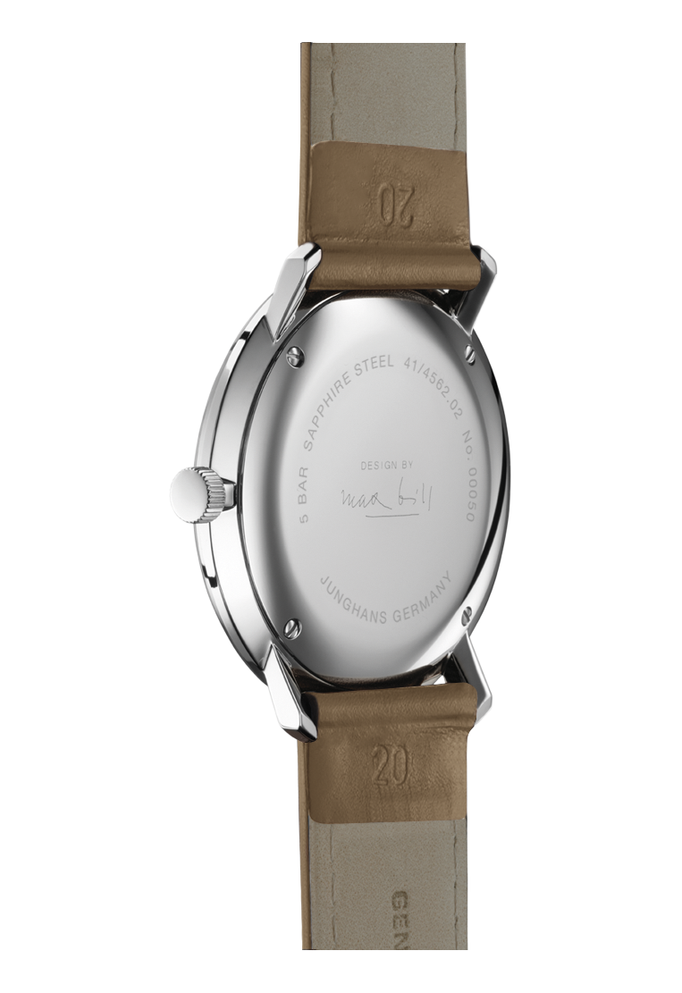 Montre Max Bill Quartz cadran blanc cuir brun 041/4562.02 - Montre - Junghans - Les Champs d'Or