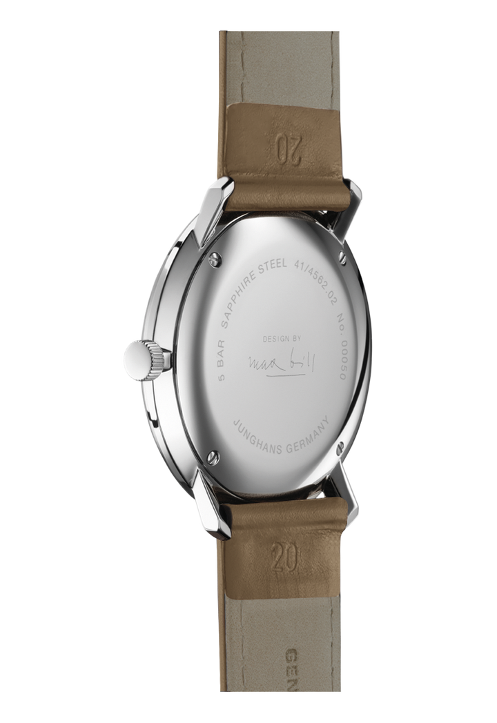 Montre Max Bill Quartz cadran blanc cuir brun 041/4562.02 - Montre - Junghans - Les Champs d'Or