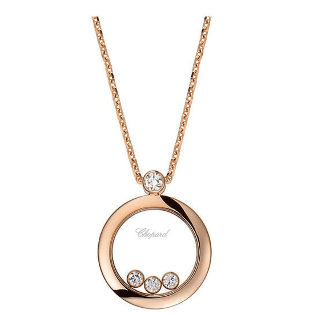 Pendentif Happy Diamonds Icons Or Rose 3 Brillants Mobiles 793929-5201 - Chopard Joaillerie - Pendentif - Les Champs d'Or