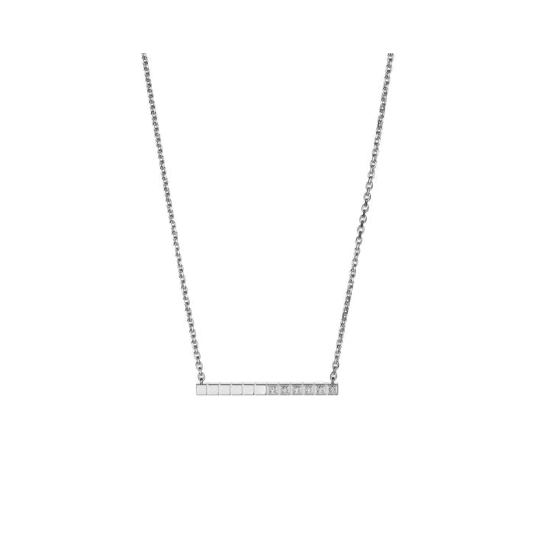Collier Ice Cube Pure Or Blanc Semi Sertis 817702-1002 - Chopard Joaillerie - Collier - Les Champs d'Or