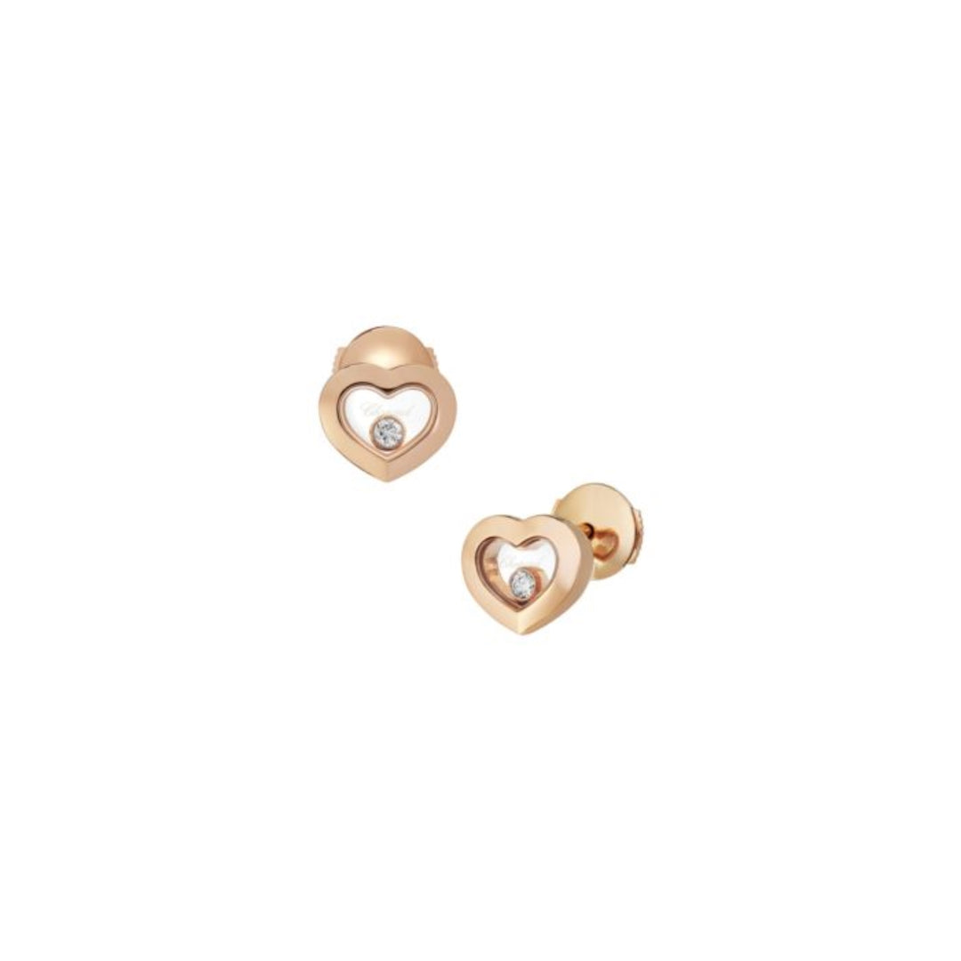 Boucles d'Oreilles Happy Diamonds Icons Coeur Or Rose 83A054-5001 - Chopard Joaillerie - Boucles d'Oreilles - Les Champs d'Or