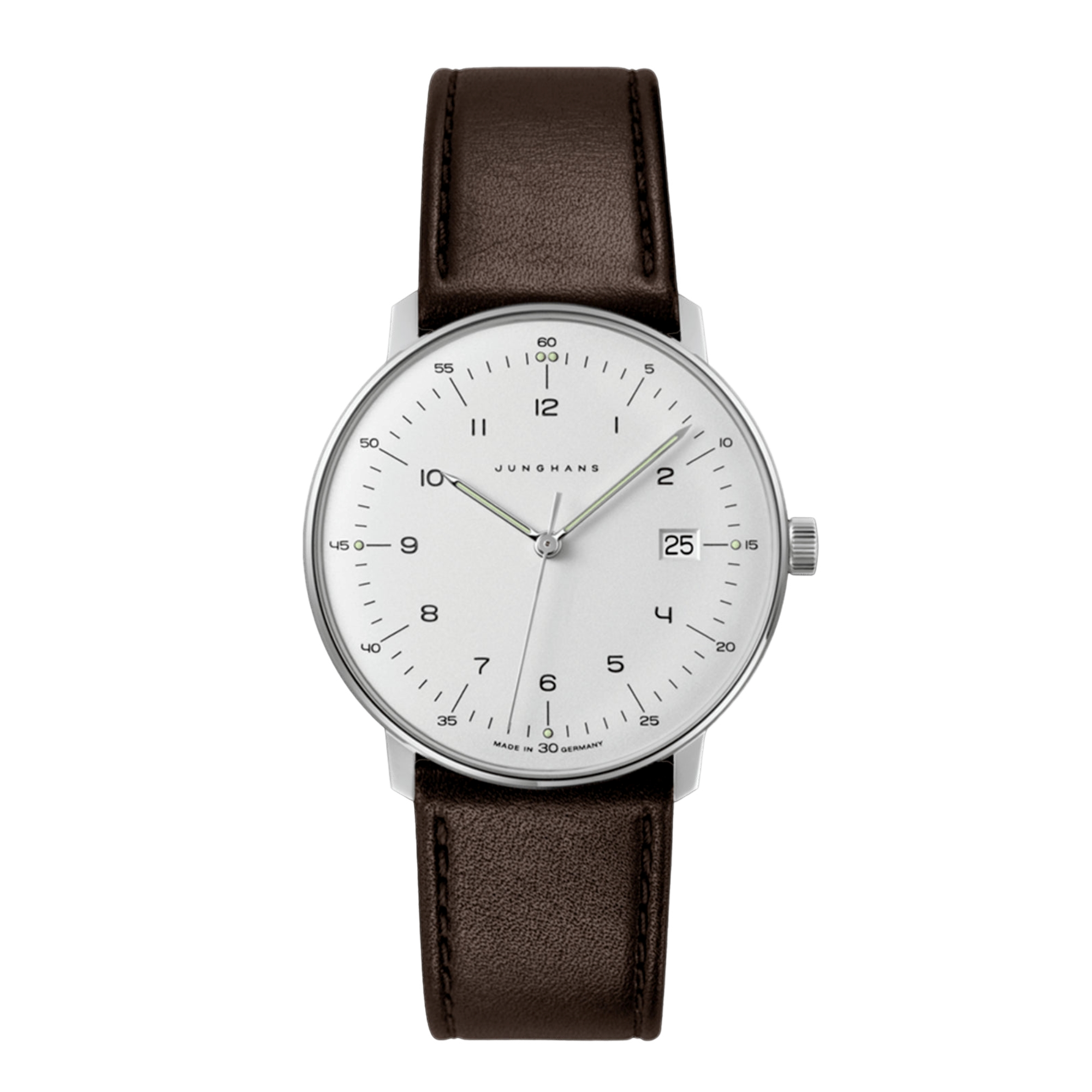 Junghans Max Bill Quartz watch 041 4461.00 steel leather Les