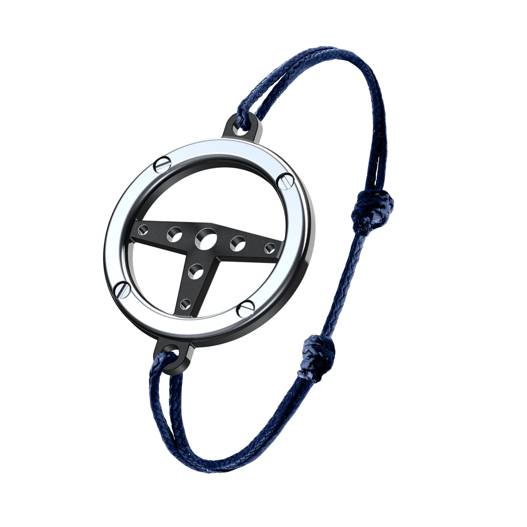 Bracelet Volant Titane et Inox Bleu Navy - B.R.M Bijoux  - Bracelet - Les Champs d'Or