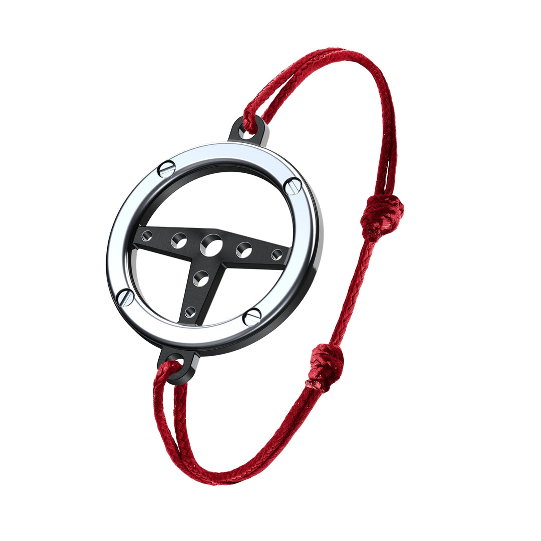 Bracelet Volant Titane et Inox Rouge - B.R.M Bijoux  - Bracelet - Les Champs d'Or