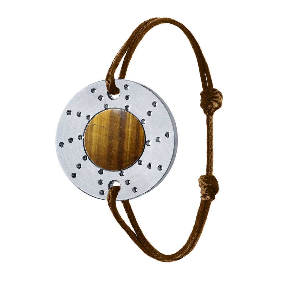 Bracelet Brake Pierre Titane Gris Oeil du Tigre - B.R.M Bijoux  - Bracelet - Les Champs d'Or