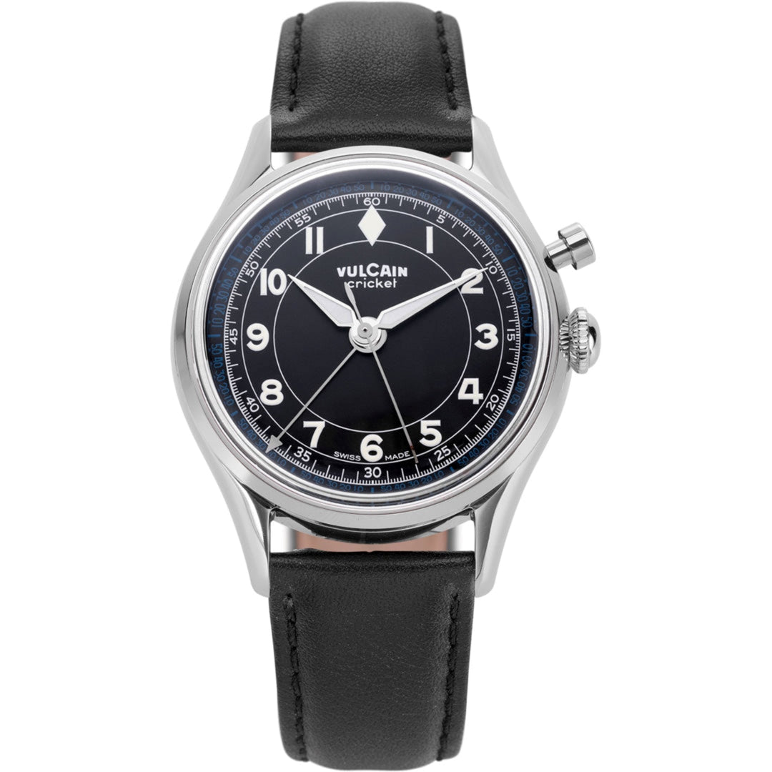 Montre Cricket Classique Black/white & Blue 39MM - Montre - Vulcain - Les Champs d'Or