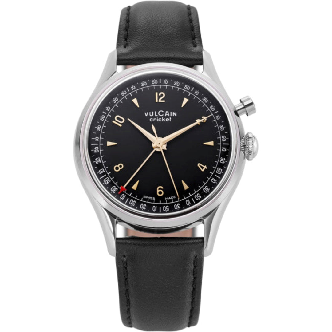 Montre Cricket Tradition Black&Gold 39MM - Montre - Vulcain - Les Champs d'Or