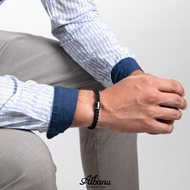 Bracelet Albanu Monaco Cuir de Pomme Baldwin - 615N FCP ORACPVD - Albanu  - Bracelet - Les Champs d'Or