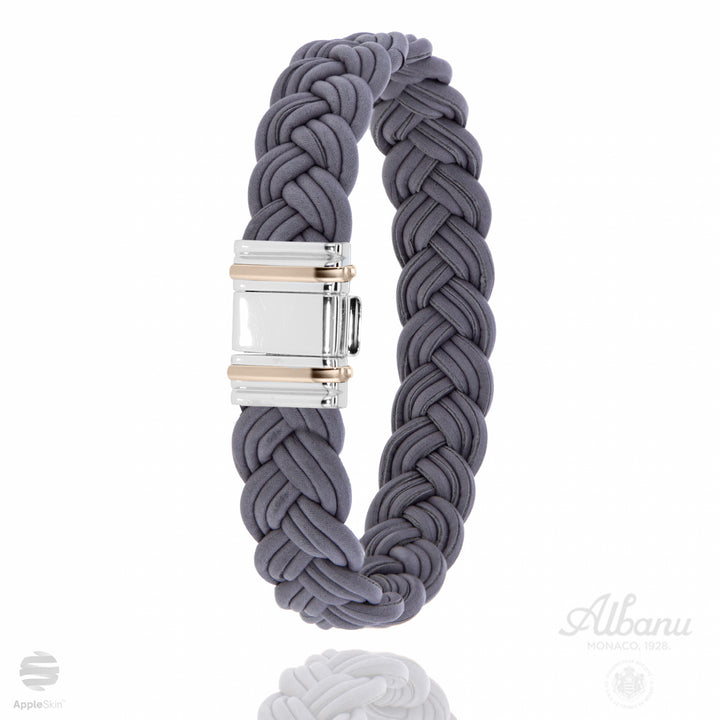 Bracelet Albanu Monaco Cuir de Pomme Goldrush - 698 FCP ORAC - Or Rose / Gris / 15 Or Rose / Gris / 16 Or Rose / Gris / 17 Or Rose / Gris / 18 Or Rose / Gris / 19 Or Rose / Gris / 20  - Albanu - Bracelet - Les Champs d'Or