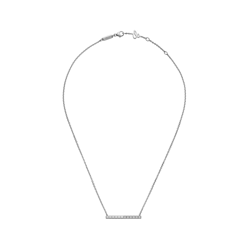 Collier Ice Cube Pure Or Blanc Semi Sertis 817702-1002 - Chopard Joaillerie - Collier - Les Champs d'Or