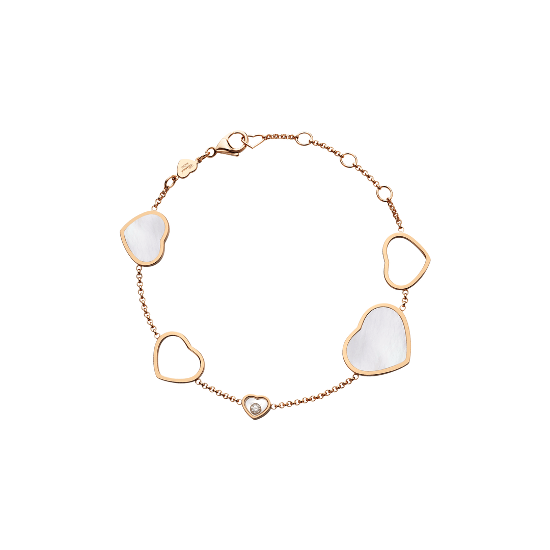 Bracelet Happy Hearts en Or Rose et Nacre 857482-5031 - Chopard Joaillerie - Bracelet - Les Champs d'Or