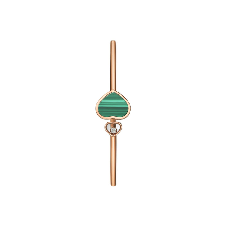 Bracelet Jonc Happy Hearts en Or Rose et Malachite naturelle 857482-5105 - Bracelet - Chopard Joaillerie - Les Champs d'Or