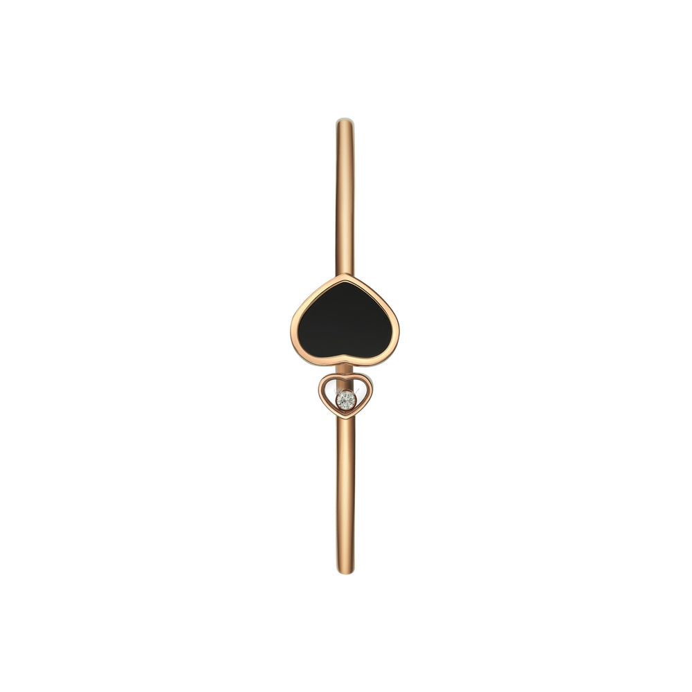Bracelet Jonc Happy Hearts en Or Rose Onyx 857482-5202 - Bracelet - Chopard Joaillerie - Les Champs d'Or