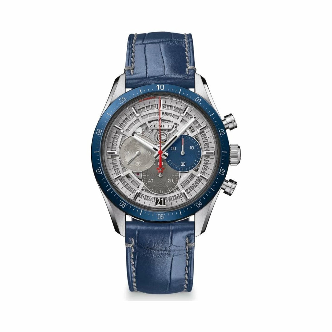 Zenith Chronomaster EP II Série Limitée 33/250 Cadran Squelette Lunette Céramique Bleue - Les Champs d'Or Montre Zenith