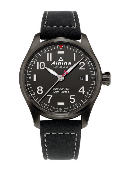 Alpina - Montre Startimer Pilot Automatic Gris Foncé 40 MM - Les Champs d'Or