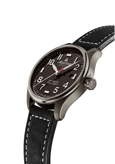 Alpina - Montre Startimer Pilot Automatic Gris Foncé 40 MM - Les Champs d'Or