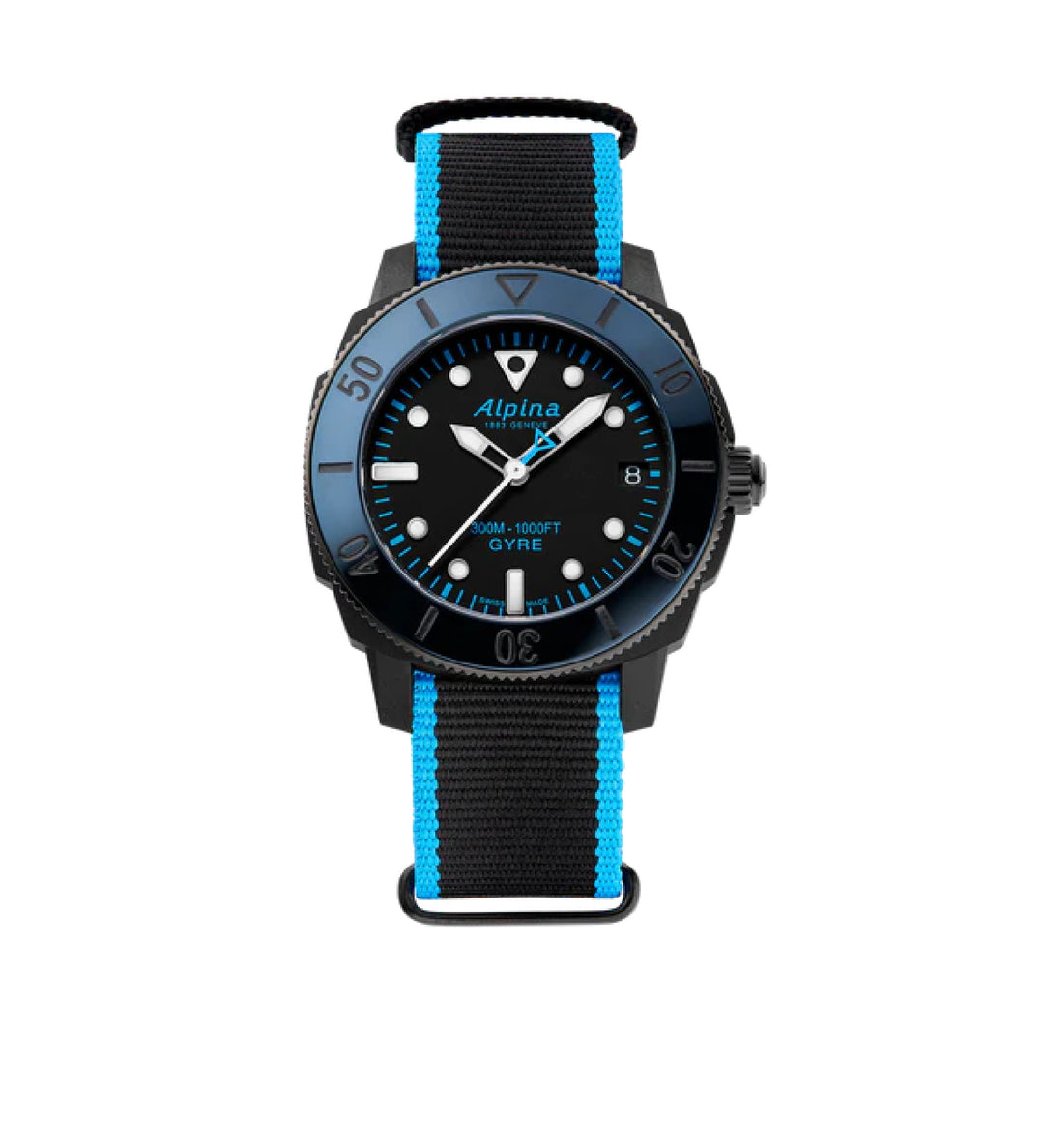 Montre Seastrong Diver Comtesse Gyre Automatic Black - Montre - Alpina - Les Champs d'Or