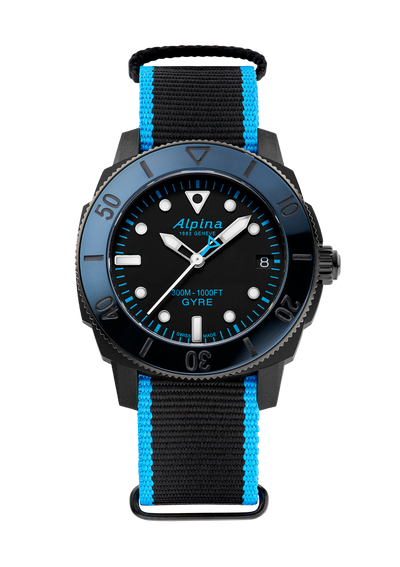 Alpina - Montre Seastrong Diver Comtesse Gyre Automatic Black - Les Champs d'Or