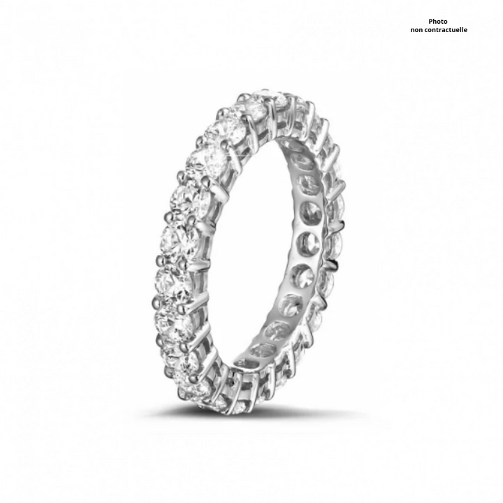 Alliance Sertis de Diamant en Or Blanc - Les Champs d'Or - Bagues - Sublime Diamant