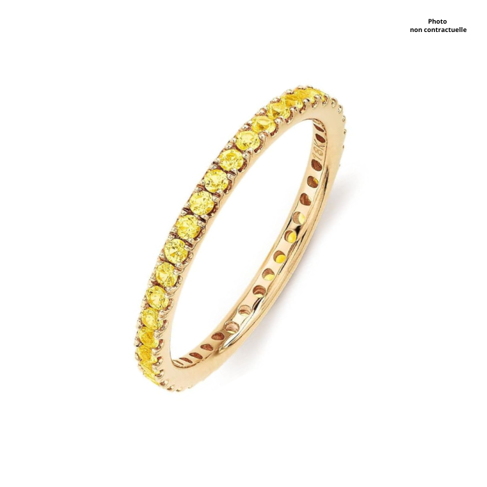 Alliance Sertis de Saphir en Or Jaune - Les Champs d'Or - Bagues - Sublime Diamant