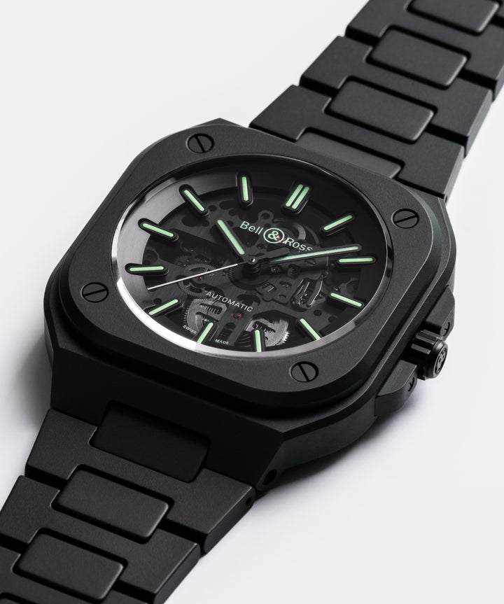 Montre BR 05 Skeleton Black Lum Ceramic