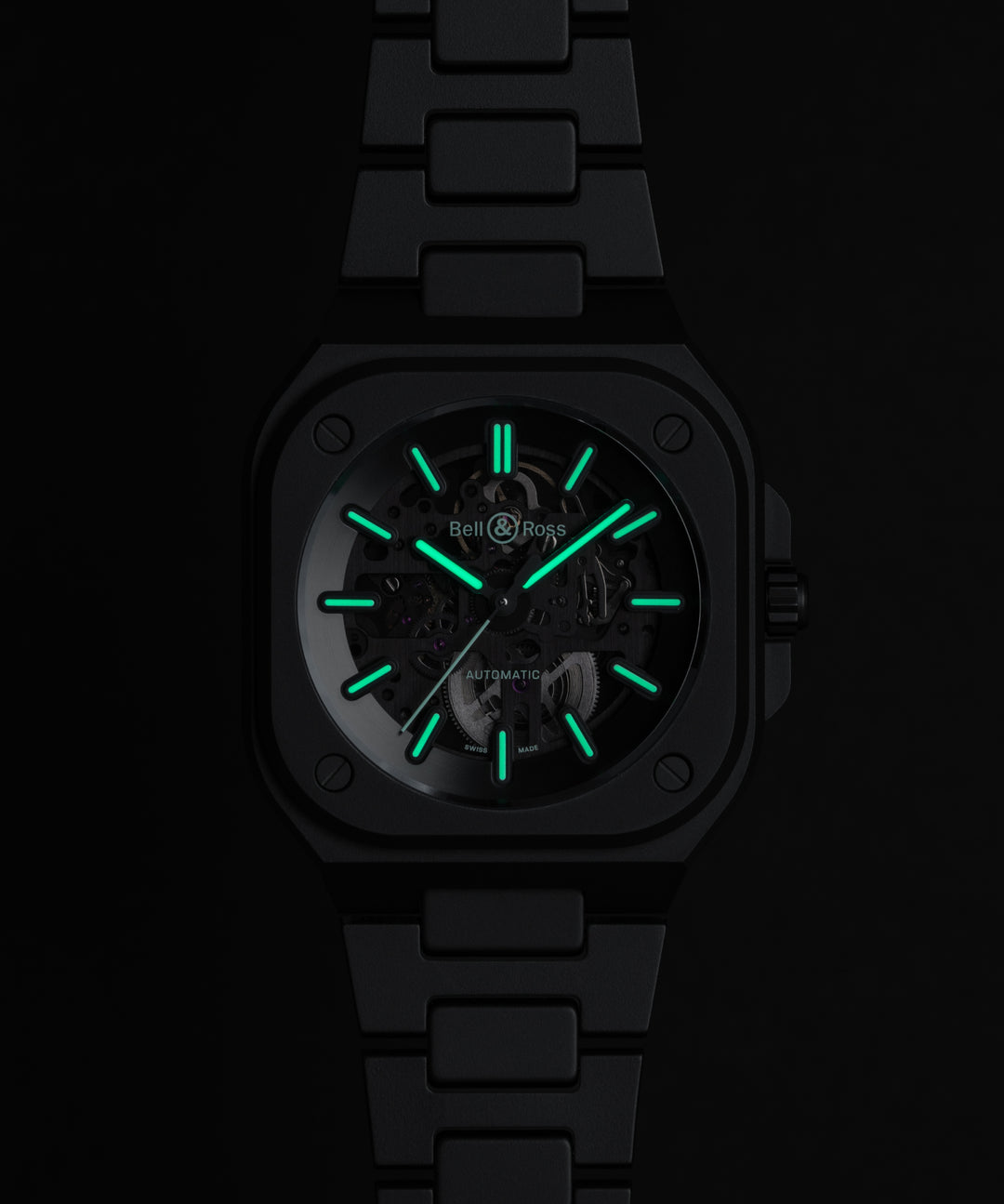 Montre BR 05 Skeleton Black Lum Ceramic