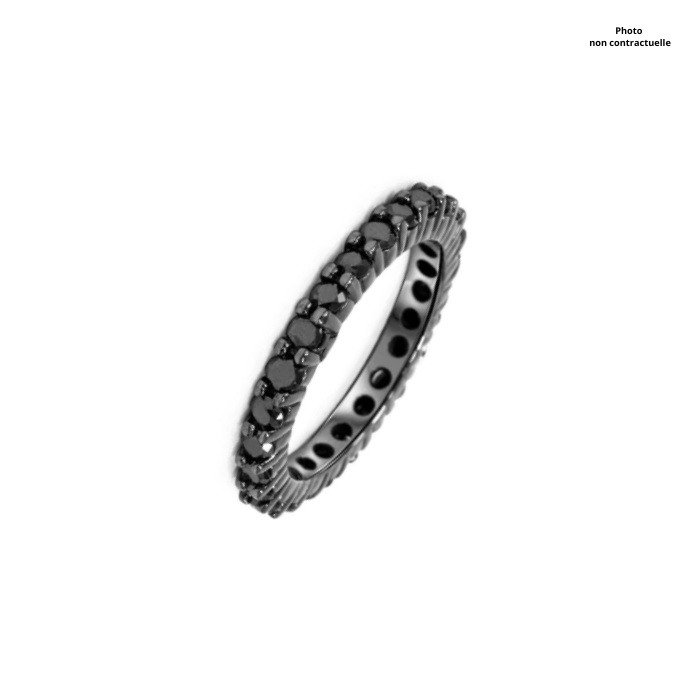 Alliance Sertis de Saphir Noir - Les Champs d'Or - Bagues - Sublime Diamant