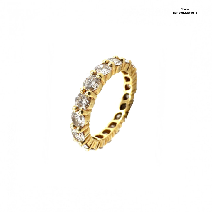 Alliance Sertis de Diamant en Or Jaune - Les Champs d'Or - Bagues - Sublime Diamant