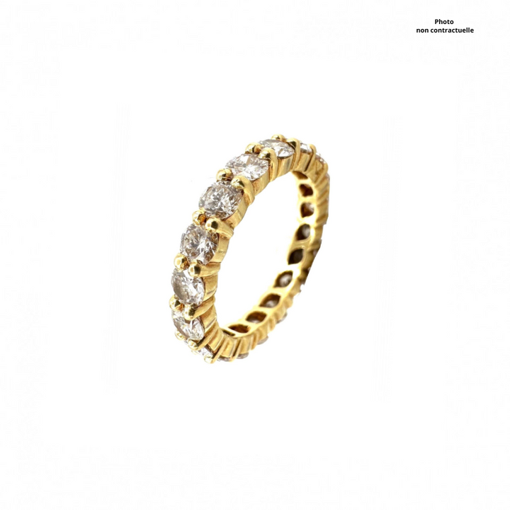 Alliance Sertis de Diamant en Or Jaune - Les Champs d'Or - Bagues - Sublime Diamant