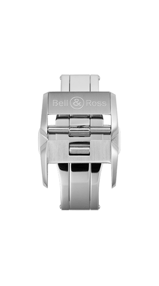 Boucle déployante avec poussoir en acier poli-satiné - Bell & Ross - Boucle Déployante - Les Champs d'Or