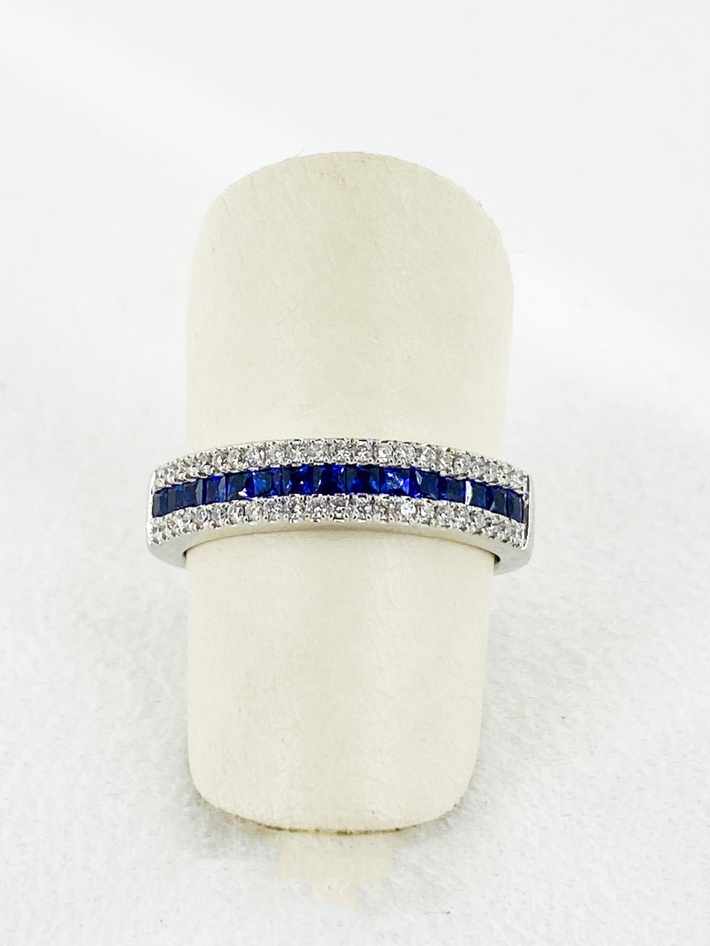 Bague Diamant et Saphir Bleu -  - Sublime Diamant - Bagues - Les Champs d'Or