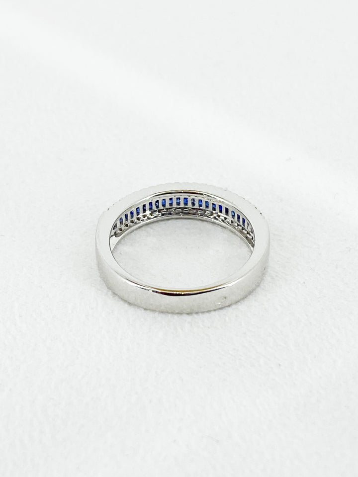 Bague Diamant et Saphir Bleu -  - Sublime Diamant - Bagues - Les Champs d'Or
