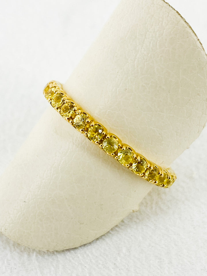 Alliance Sertis de Saphir en Or Jaune - Sublime Diamant - Bagues - Les Champs d'Or