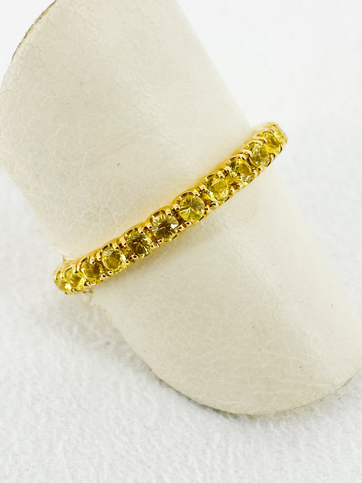 Alliance Sertis de Saphir en Or Jaune - Sublime Diamant - Bagues - Les Champs d'Or