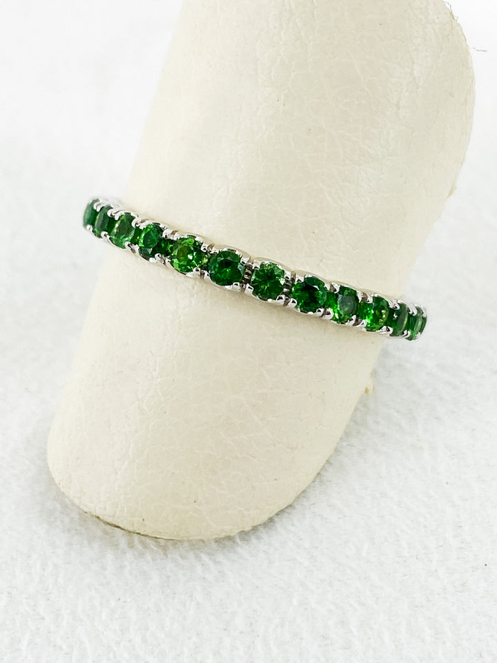 Alliance Or Blanc Sertis de Tsavorite - Sublime Diamant - Bagues - Les Champs d'Or