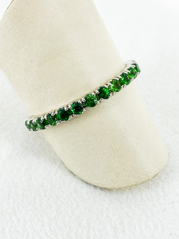 Alliance Or Blanc Sertis de Tsavorite - Sublime Diamant - Bagues - Les Champs d'Or