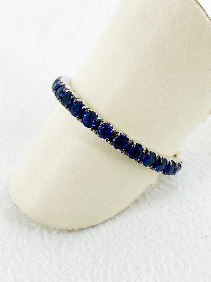 Alliance Sertis de Saphir Bleu - Sublime Diamant - Bagues - Les Champs d'Or