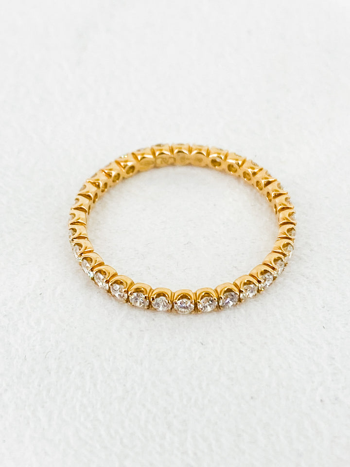 Bague de fiançailles Sertis de Diamant en Or Jaune Taille 53 -  - Sublime Diamant - Bagues - Les Champs d'Or