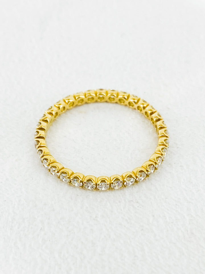Alliance  Sertis de Diamant en Or Jaune - Sublime Diamant - Bagues - Les Champs d'Or