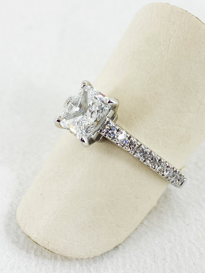 Bague de Fiançailles Sertis De Diamant Taille 52 -  - Sublime Diamant - Bagues - Les Champs d'Or