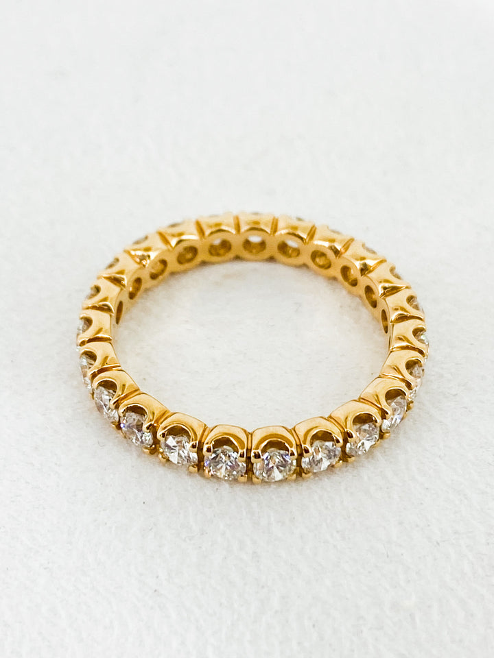 Bague de fiançailles Sertis de Diamant en Or Jaune -  - Sublime Diamant - Bagues - Les Champs d'Or