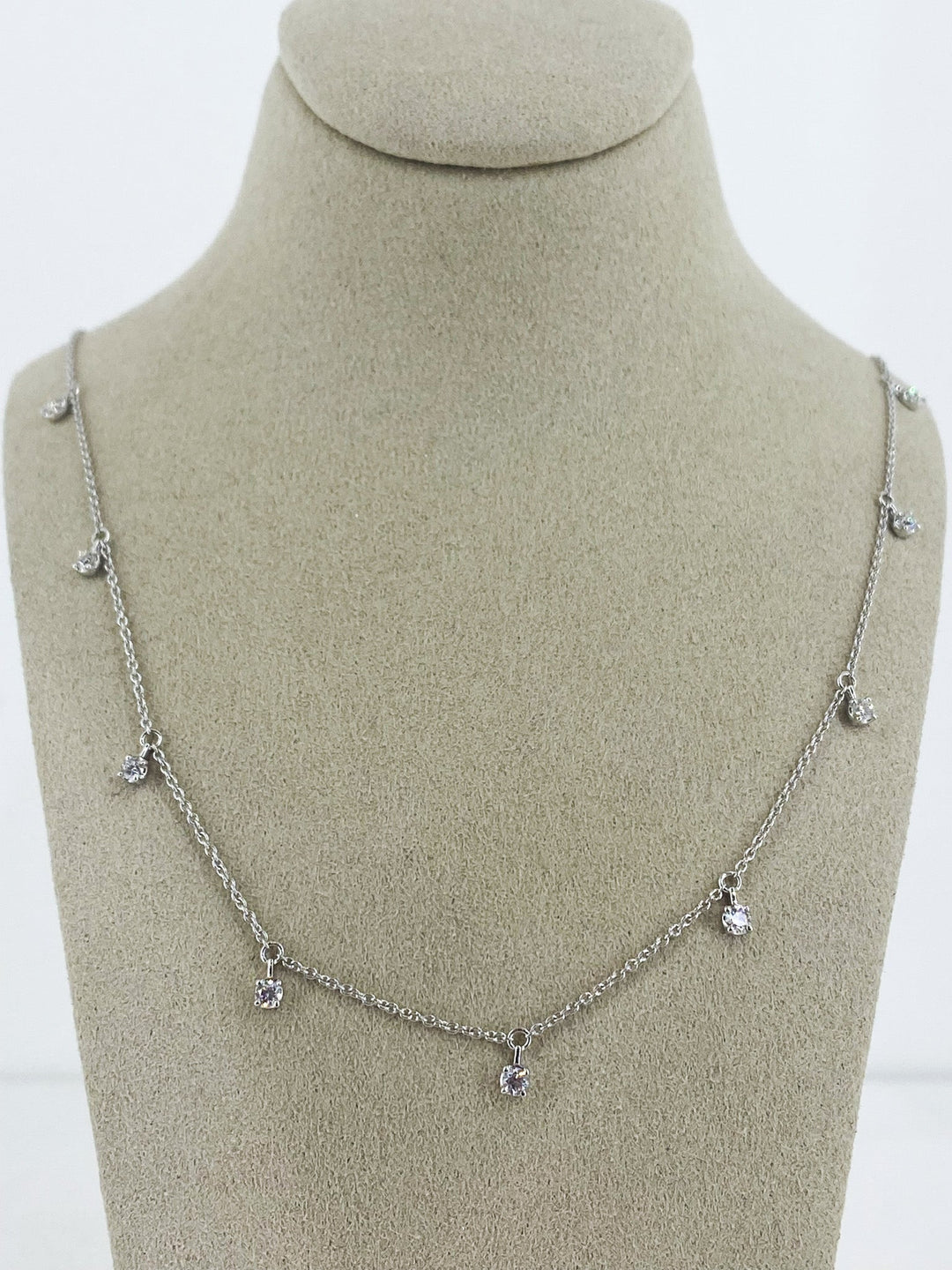 Collier Or Blanc 9 Diamant -  - Sublime Diamant - Collier - Les Champs d'Or
