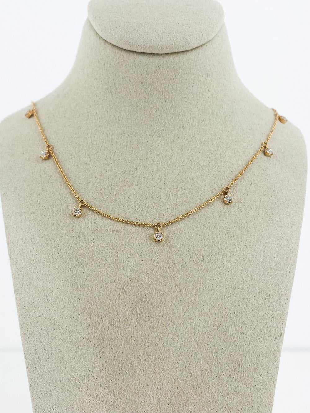 Collier Or Rose 7 Diamant -  - Sublime Diamant - Collier - Les Champs d'Or