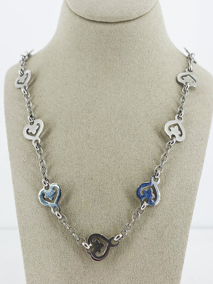 Collier Légende Fin 14 Cœur Or Blanc -  - Sublime Diamant - Collier - Les Champs d'Or
