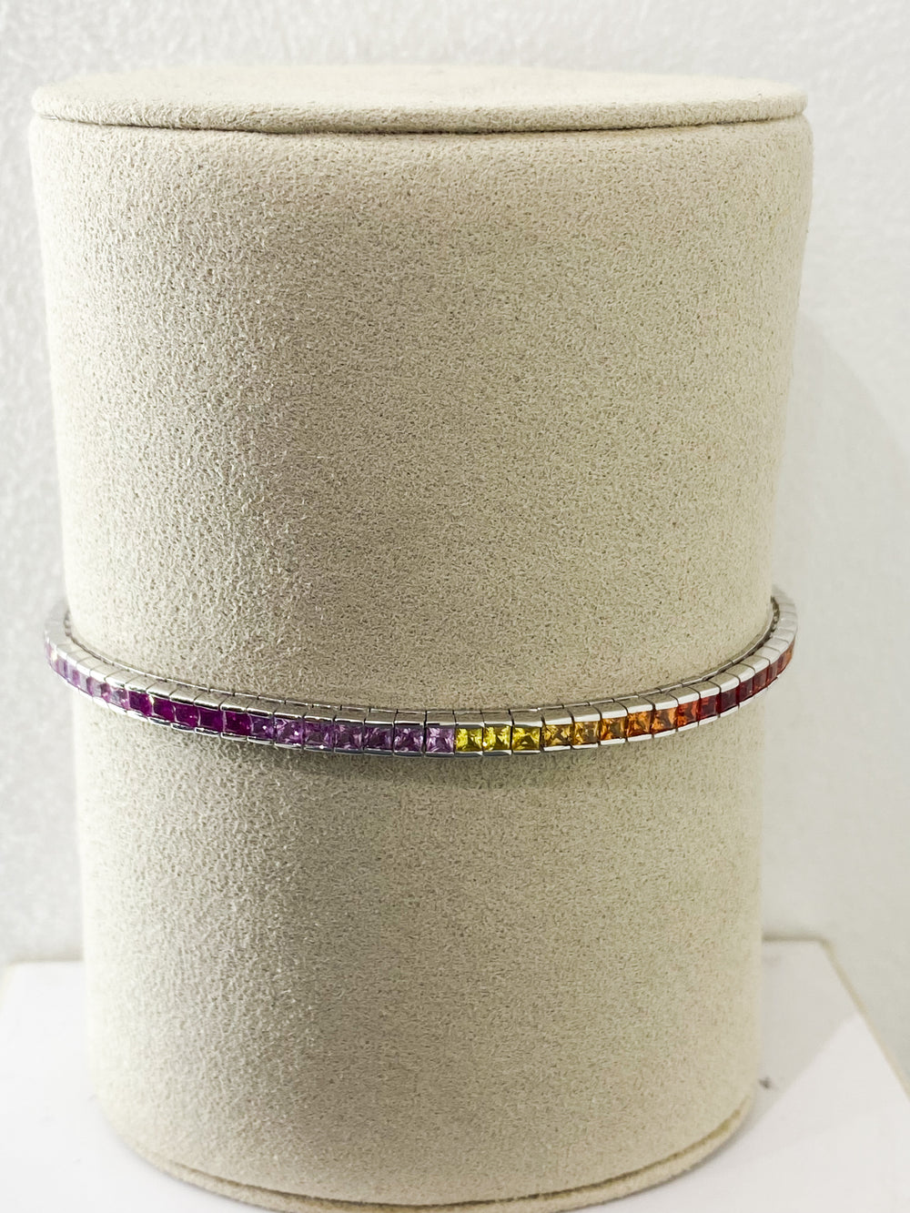 Bracelet Or Gris Saphir Multicolor -  - Sublime Diamant - Bracelet - Les Champs d'Or