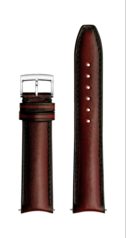 Bracelet veau patiné rouge MXE0N056 Bracelet Baume et Mercier Bracelets Montres - Les Champs d'Or