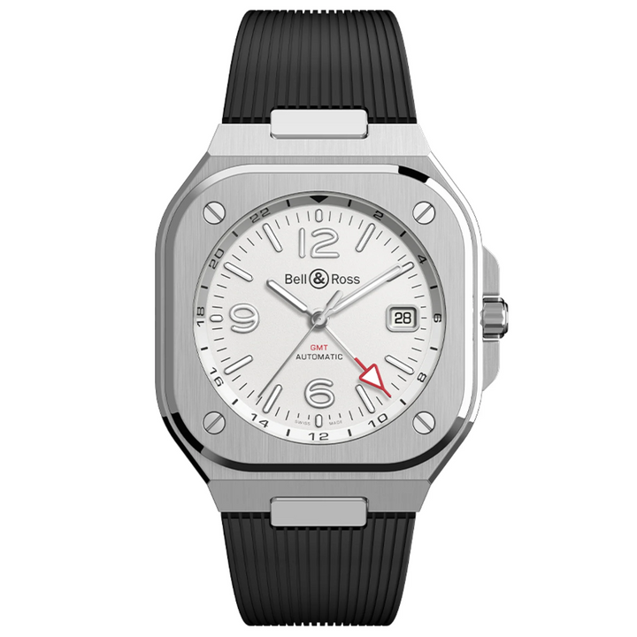 Montre BR 05 GMT White Caoutchouc