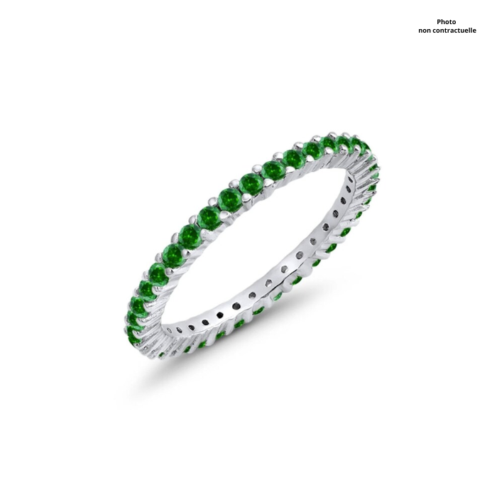 Alliance Or Blanc Sertis de Tsavorite - Les Champs d'Or - Bagues - Sublime Diamant